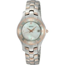 Seiko Womens Sxdb76 Rose Gold Mother Of Pearl Watch Sw1