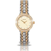 Sekonda Ladies Two Tone Bracelet Strap Watch Stone Set Dial & Surround 4689