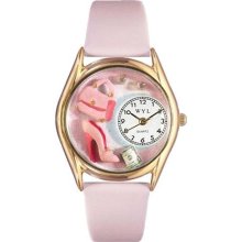 Shopper Mom Pink Leather And Goldtone Watch ...