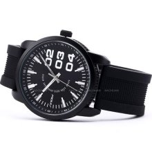 Silicone Band Waterproof Unisex Classic Analog Sport Quartz Mens Casual Watch