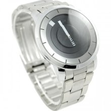 Silver Black PAIDU Quartz Wrist Watch Turntable Dial Mens Clock Analo