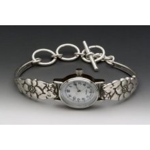 Silver Spoon Sterling Silver Petal Petite Woman's Vintage Watch