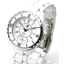 Sinobi New Men's White Wrist Watch Quartz Stainless Steel Fashion Wristwatch - White - Metal