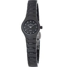 Skagen Black Dial Swarovski Crystal Black Ceramic Ladies Watch 816xsbxc1