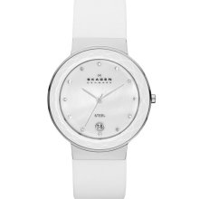 Skagen Large Faceted Glass Bezel Watch