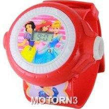 Snow White Pattern Projector Digital Watch (Red)