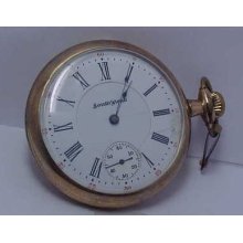 South Bend Watch Company 3/4 Plate Open Face Pocket Watch 17 Jewels Gold Filled