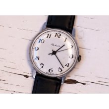 Soviet watch Russian watch Men watch Mechanical watch -white clock face watch-classic watch- USSR Vintage 