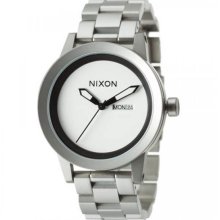 Spur Stainless Steel Case and Bracelet White Dial Day and Date Display