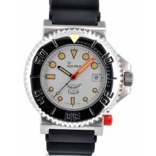 Squale Tiger 300m White Dial Professional Swiss Automatic Dive Watch
