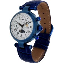 Steinhausen Women's 'Three Eyes' Blue Steel Automatic Watch (blue)