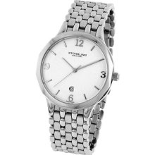 Stuhrling 603 32112 Marquis Slim Swiss White Dial Ss Bracelet Mens Watch