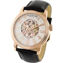 Stuhrling Original 107A.334534 Mens Delphi Apollo Skeleton Automatic Apollo Watch on a 16K Rose Gold Layered Caseandamp;#44; Case-Backandamp;#44; Crown and Movement