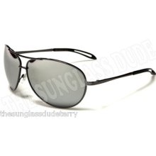 Sunglasses Air Force Aviator Sport Metal Designer Men Women Gray Av01a