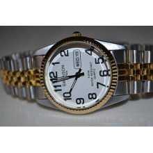 Swanson Casual Day & Date Men's Watch With White Dial