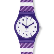 Swatch Purple Tracks Ladies Watch LV116