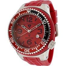 SWISS LEGEND Watches Men's Neptune Burgundy Dial Burgundy Silicone Bu