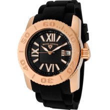 SWISS LEGEND Watches Women's Commander Black Textured Dial Black Silic