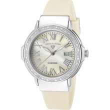 Swiss Legend Women's South Beach White Diamond (0.096 Ctw) Light Beige