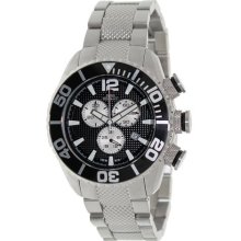 Swiss Precimax Men's Deep Blue Pro II SP12159 Silver Stainless-Steel Swiss Chronograph Watch with Black Dial