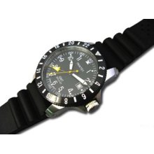 Swiss Quartz Gmt Ronda Movement 515-24/Silver