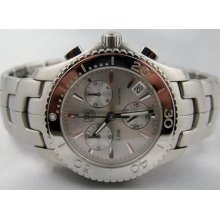 Tag Heuer Link Silver Dial Quartz Chronograph Men's Full Size Steel Cj1111