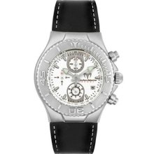 Technomarine Men's Chronograph Tmy05 White Dial Leather Strap Fashion Watch