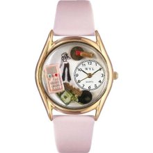 Teen Girl Pink Leather And Goldtone Watch ...