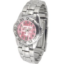 Tennessee Lady Volunteers Ladies Sport Watch with Steel Band and Mother of Pearl Dial