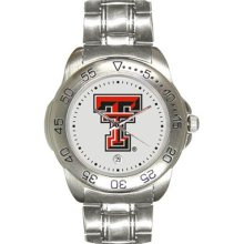 Texas Tech Red Raider wrist watch : Texas Tech Red Raiders Men's Gameday Sport Watch with Stainless Steel Band