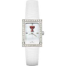 Texas Tech Red Raiders Women's Allure Watch with White Leather Strap