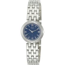 Timex Womens Blue Analog Dial Dress Stainless Steel Bracelet Watch T2m938