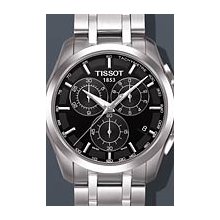 Tissot Couturier Chrono Steel 41mm Watch - Black Dial, Stainless Steel Bracelet T0356171105100 Chronograph Sale Authentic