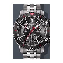 Tissot PRS200 Chrono Steel 42mm Watch - Black Dial, Stainless Steel Bracelet T0674172105100 Chronograph Sale Authentic