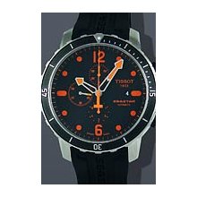 Tissot Seastar 1000 Automatic Chrono 48 mm Watch - Black/Orange Dial, Black Rubber Strap T0664271705701 Chronograph Sale Authentic