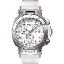 Tissot T-Race White Rubber Chronograph Women's Watch T0482171701700