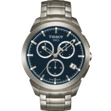 Titanium Men's Quartz Chronograph Blue Sport Watch