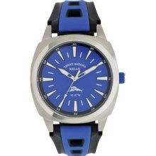 Tommy Bahama Mens Relax Catamaran Analog Stainless Watch - Two-tone Rubber Strap - Blue Dial - RLX1153