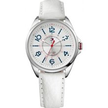 Tommy Hilfiger Women's Sport White Leather Stainless Steel Watch 1781261