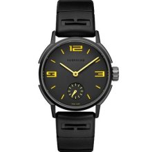 Tourneau Mens Watch Rush Hour Black & Yellow Special Edition Msrp $2950.00