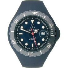 Toy Unisex Jelly Blue Plastic Resin Case Blue Dial Silicone Strap Date Display Quartz JTB19DB