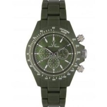 Toywatch Fluo Chronograph Hunter Green Unisex Watch Fl43hg