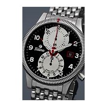 Tutima Grand Classic Chrono Steel 43mm Watch - Black Dial, Stainless Steel Bracelet 781-06 Chronograph Sale Authentic