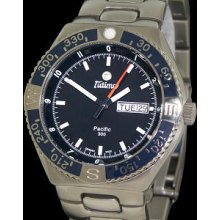 Tutima Military wrist watches: Tutima Pacific 300 Diver Blue 629-18