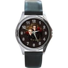 Twilight New MoonUnisex Silver-Tone Round Metal Watch 08