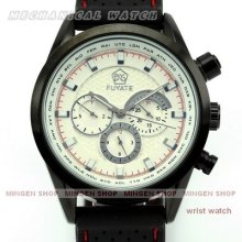 U122 - Luxury Automatic Mechanical Date Calendar Silicon Strap Men Sport Watch