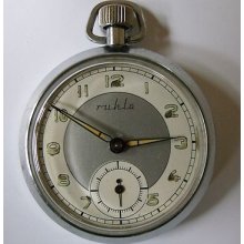 Umf/ruhla-- Open Face Man's Pocket Watch - Germany 1950's