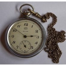 Umf/ruhla-saturn- Open Face Man's Pocket Watch - Germany