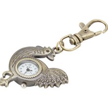 Unisex Alloy Analog Quartz Watch Keychain with Rooster (Bronze)