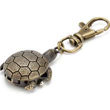 Unisex Alloy Analog Quartz Keychain Watch with Tortoise (Bronze)